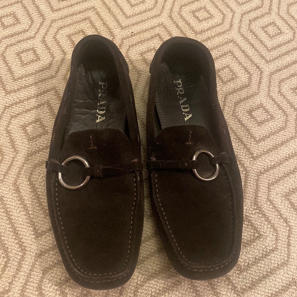Prada suede loafers